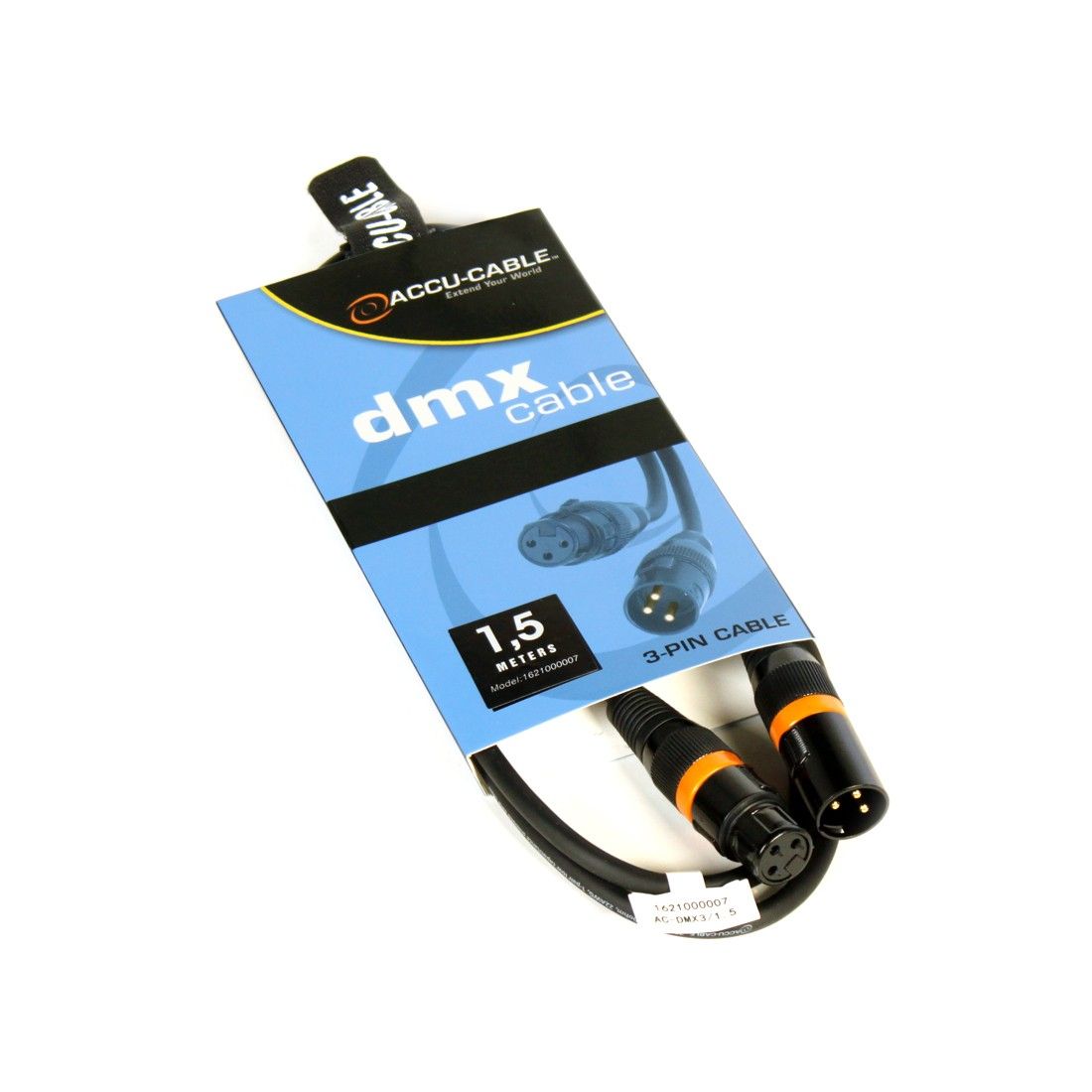 AC-DMX3/1,5 3 p. XLRm/3 p. XLRf 1,5m DMX