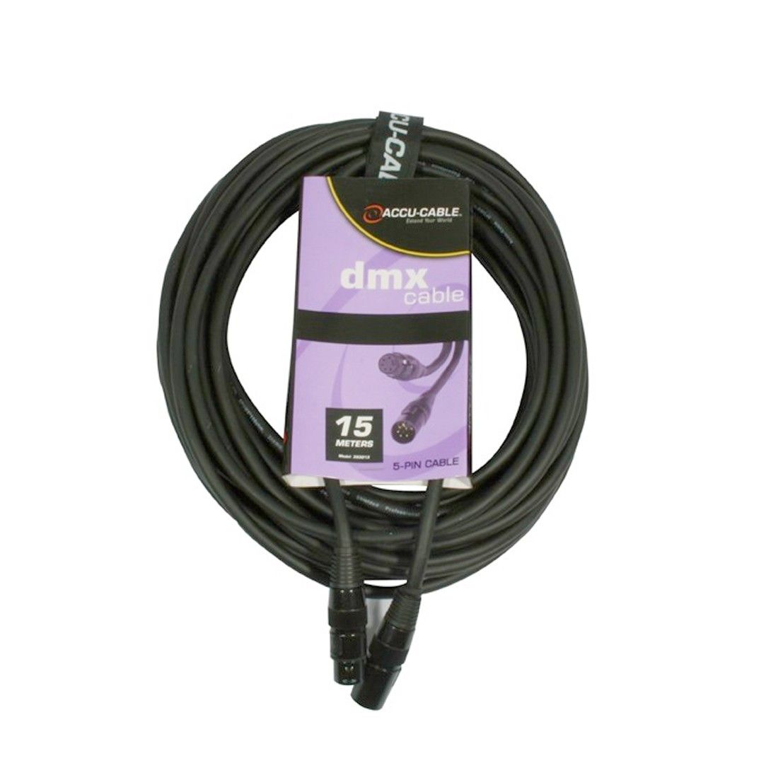 AC-DMX5/15 5 p. XLR m/5 p. XLR f 15m DMX