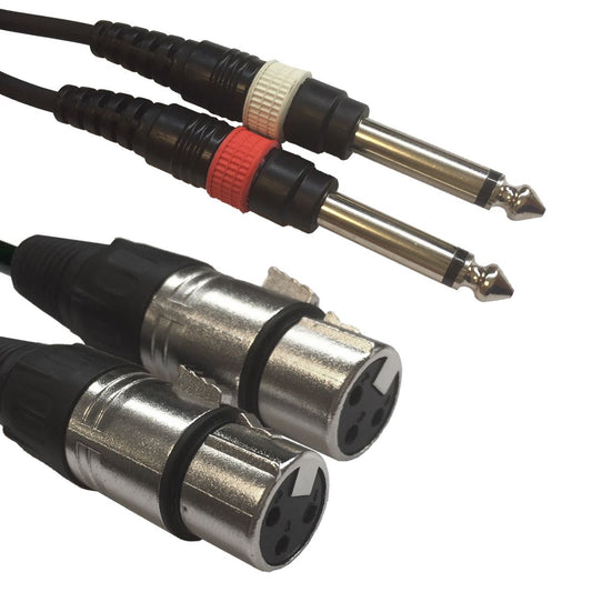 AC-2XF-2J6M/3 2xXLR female/2xjack male3m